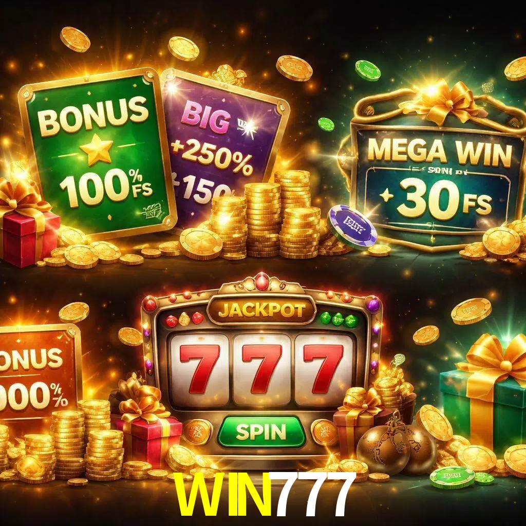 Tipos de bonos WIN777 incluyendo recompensas de bienvenida y promociones continuas